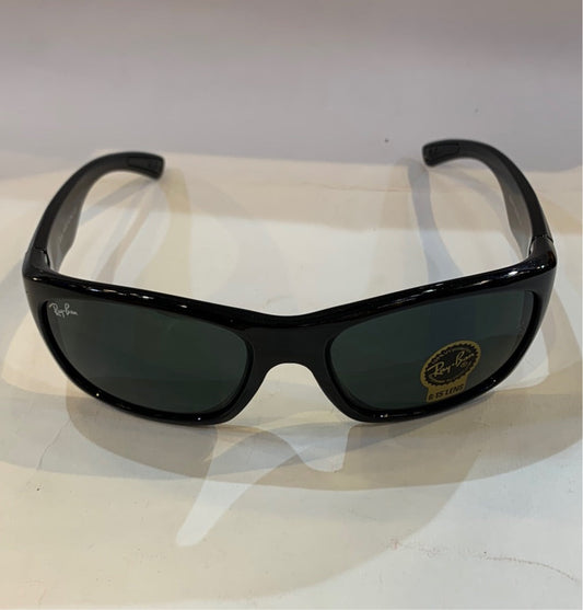 YAR RB Glossy Black Frame Black Shade Unisex Sunglass RB4177 55 20 127