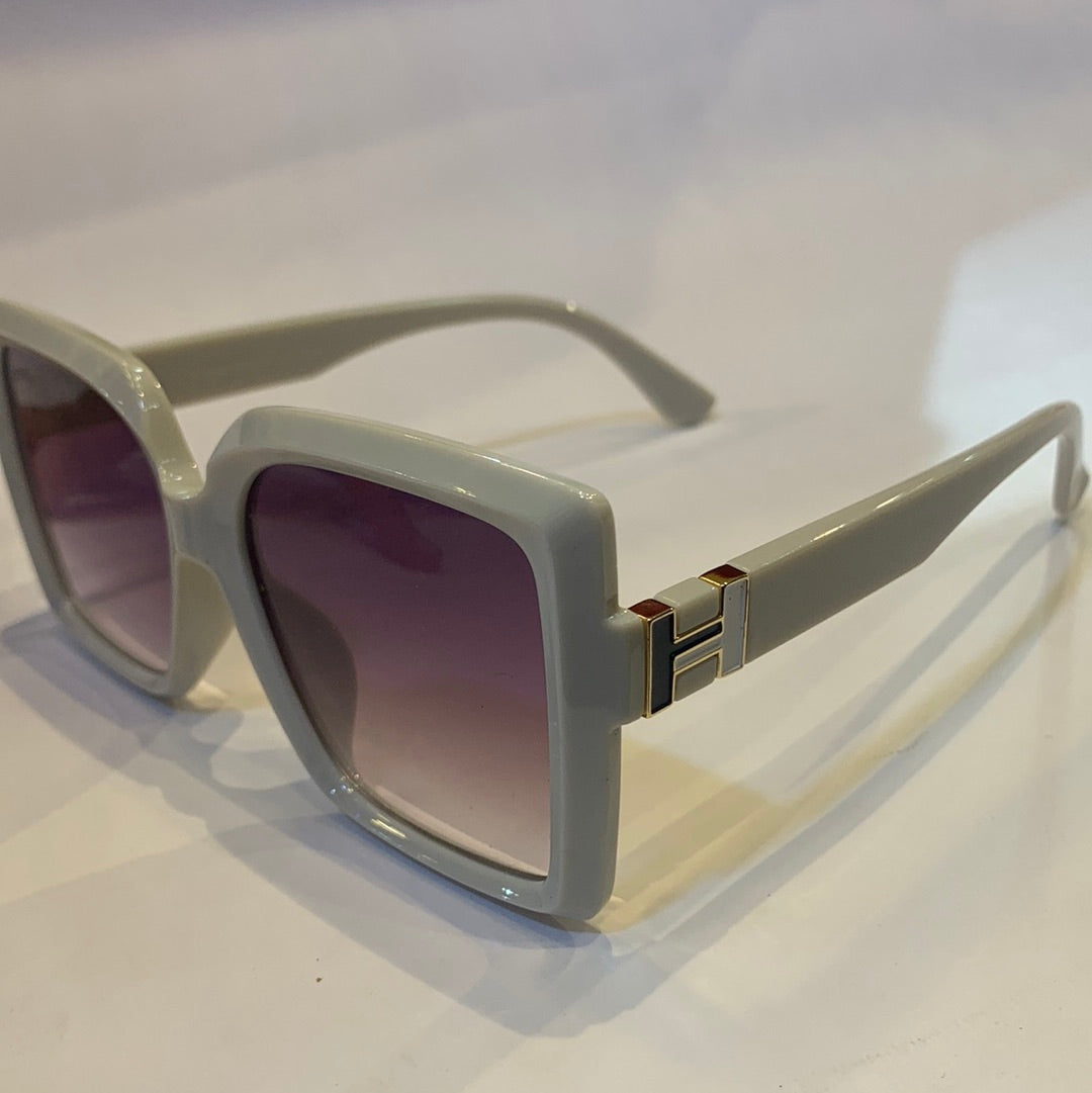 REH white frame purple shade sunglass W9028 53 17-147