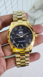 Lor Gold Chain Black Dial Day Date Men Watch 901344