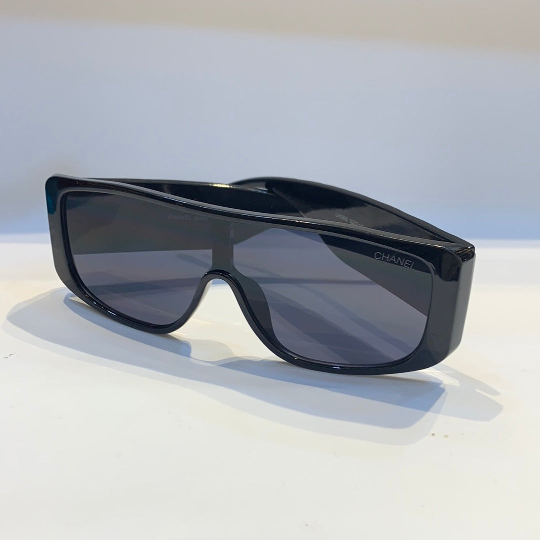 AHC Black Frame Black Shade Unisex Sunglasses LH065 52 19-140