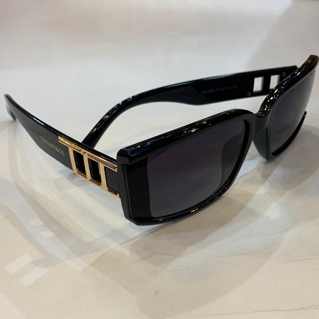 FIT Black Frame Black Shade Sunglass A80052 61 19-143