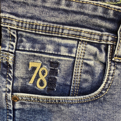 EID Blue Faded Denim Slim Fit jeans Branded Designers Men’s Jeans EID 110294