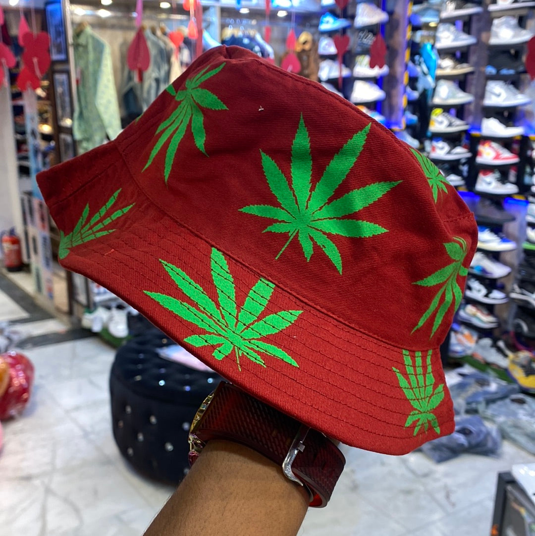 Multi Colour With Leaf Print Bucket Hat 6022303 CAP