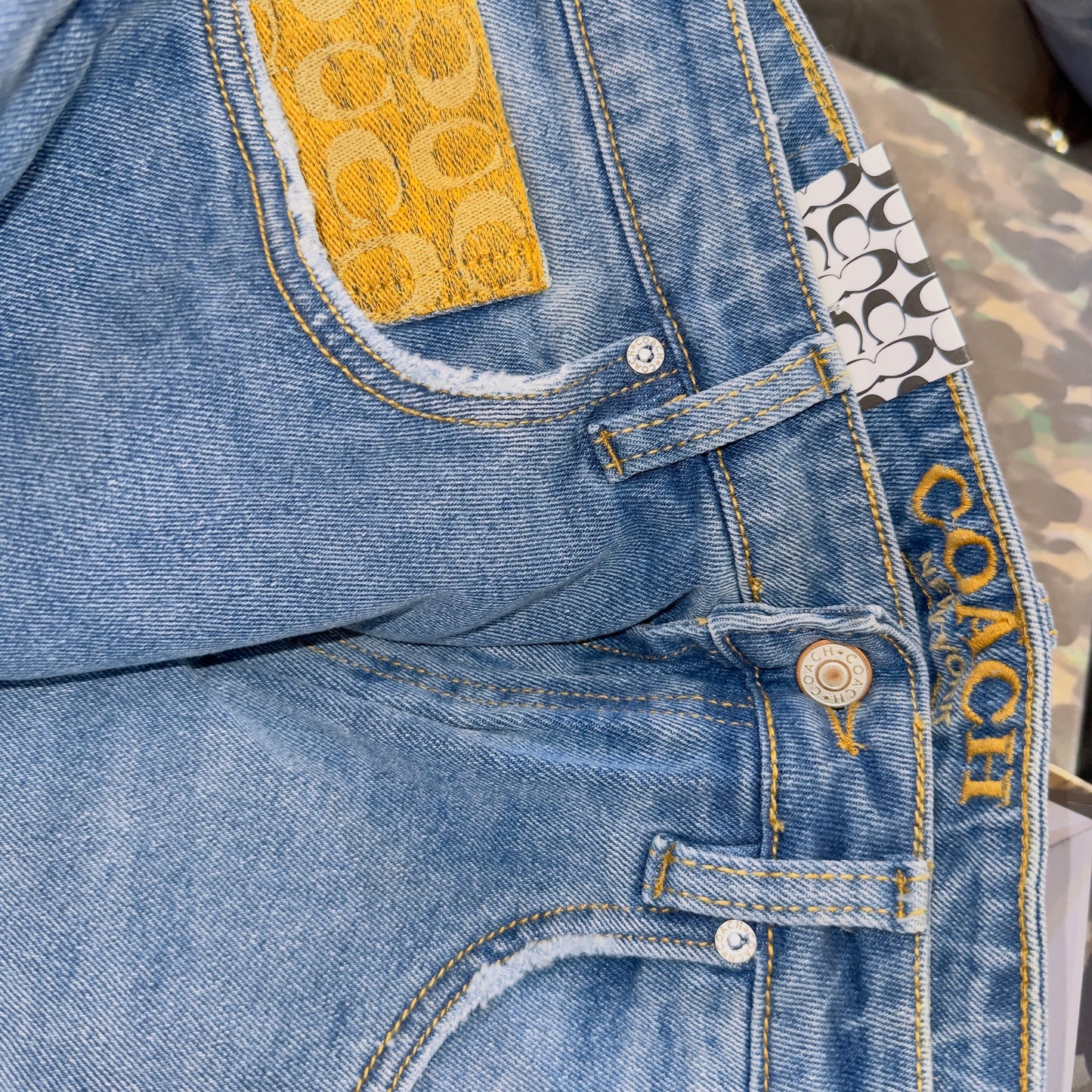 Aoc Coa Light Blue Back Aoc Coa Print Mens Hight Quality Men’s Jeans 84107