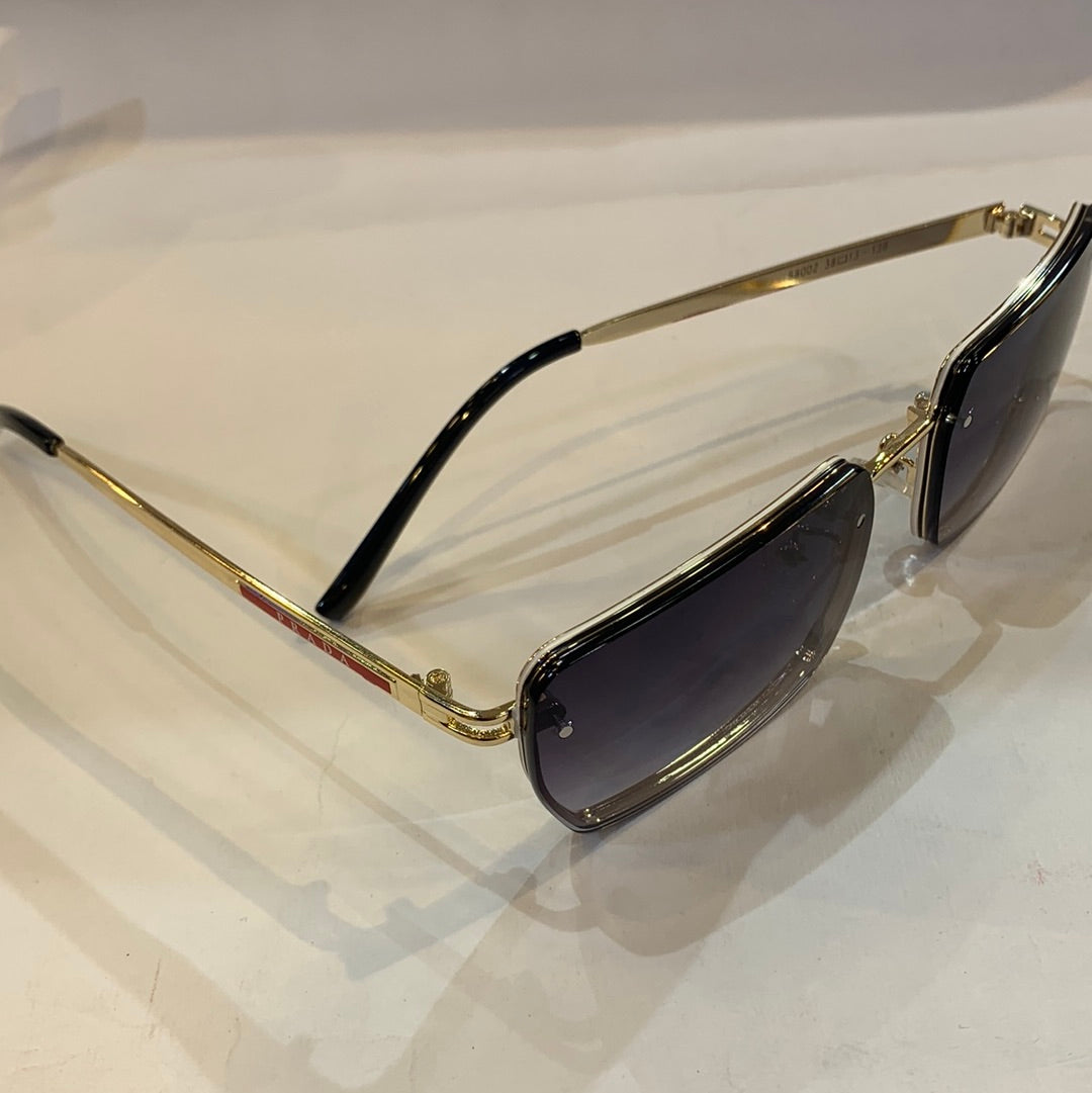 ARP Gld Frame Black Shade Unisex Branded Snglasses 58002 38 13-136