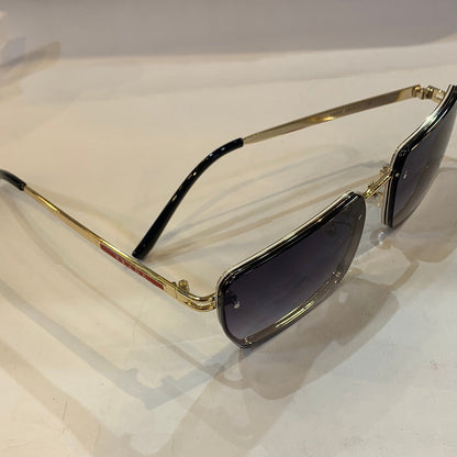 ARP Gld Frame Black Shade Unisex Branded Snglasses 58002 38 13-136