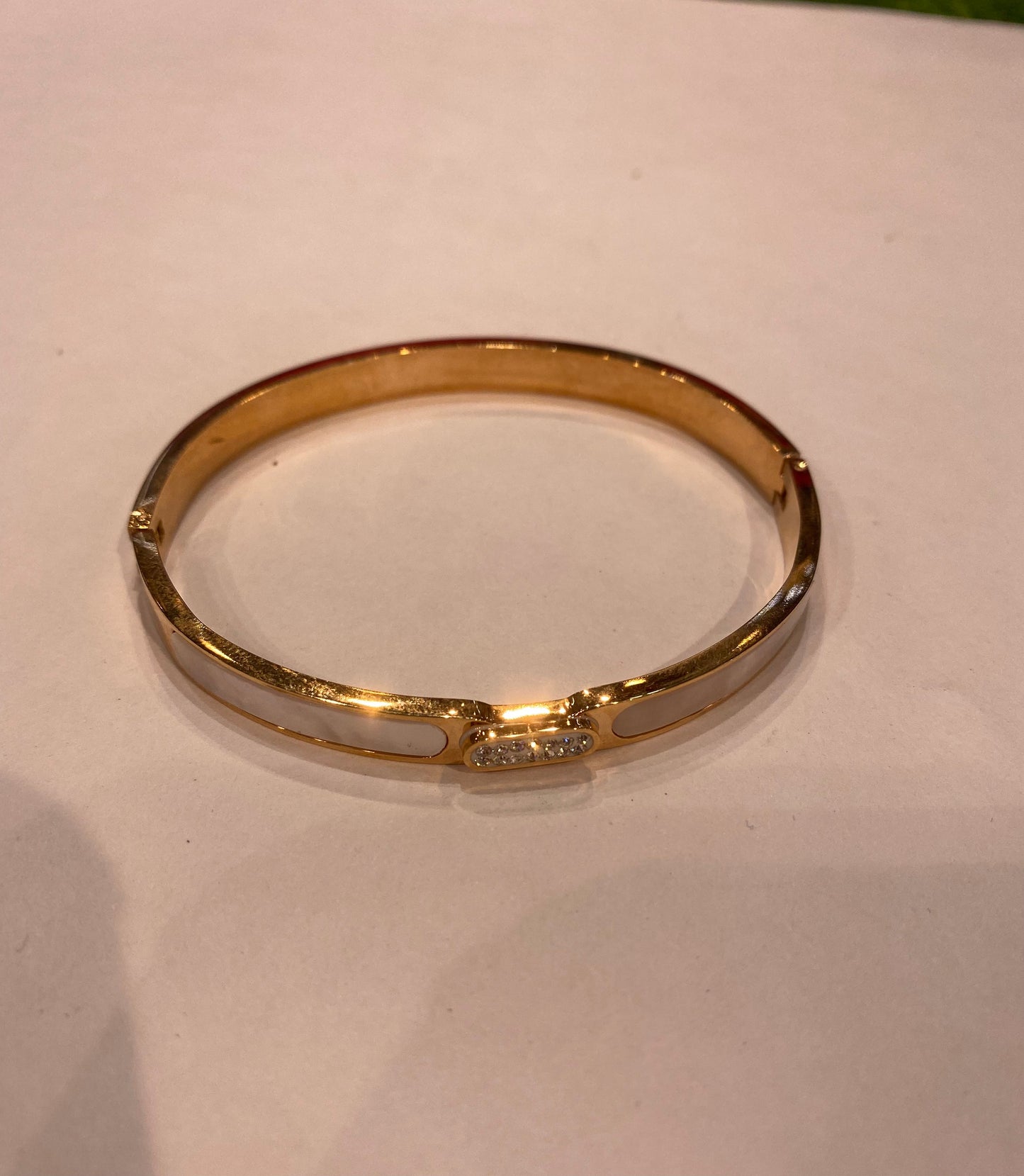 Copper Pink Colour Diamond Studded Design Heavy Quality Bracelet 199917