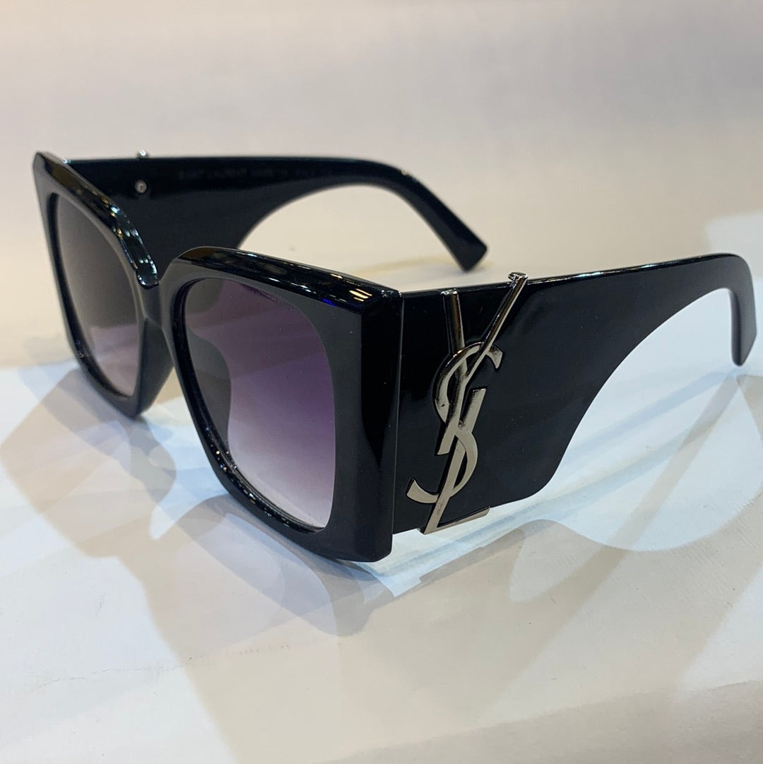 Lsy black frame purple shade sunglass SL119 68 17-140