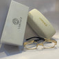 Ver rev Glossy  gold Frame white Shade Unisex Sunglass 8060 55 17 135