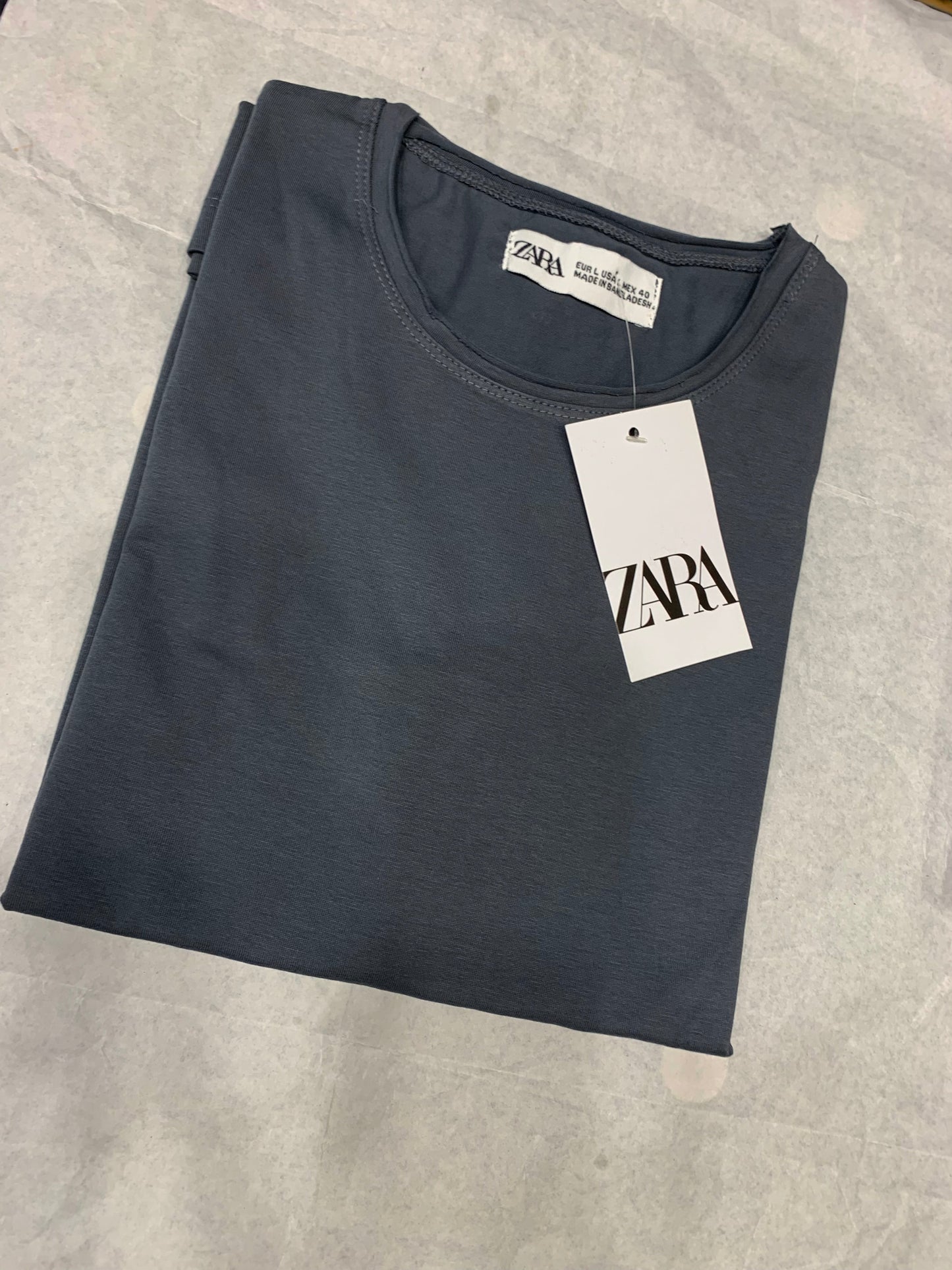 Zr Grey Color Plain Half Sleeve tshirt 18876