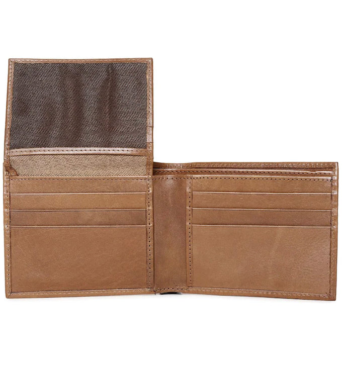 TAN LEATHER BIFOLD WALLET