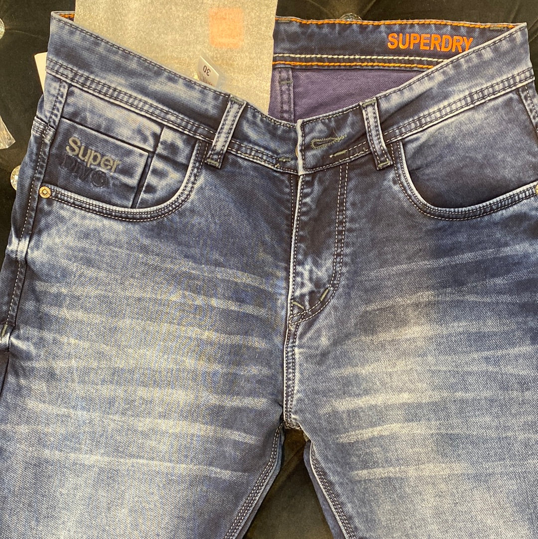 PUS Navy Blue Faded Straight Fit Branded Designer Men’s Jean’s PUS 1985