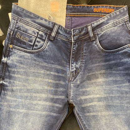 PUS Navy Blue Faded Straight Fit Branded Designer Men’s Jean’s PUS 1985