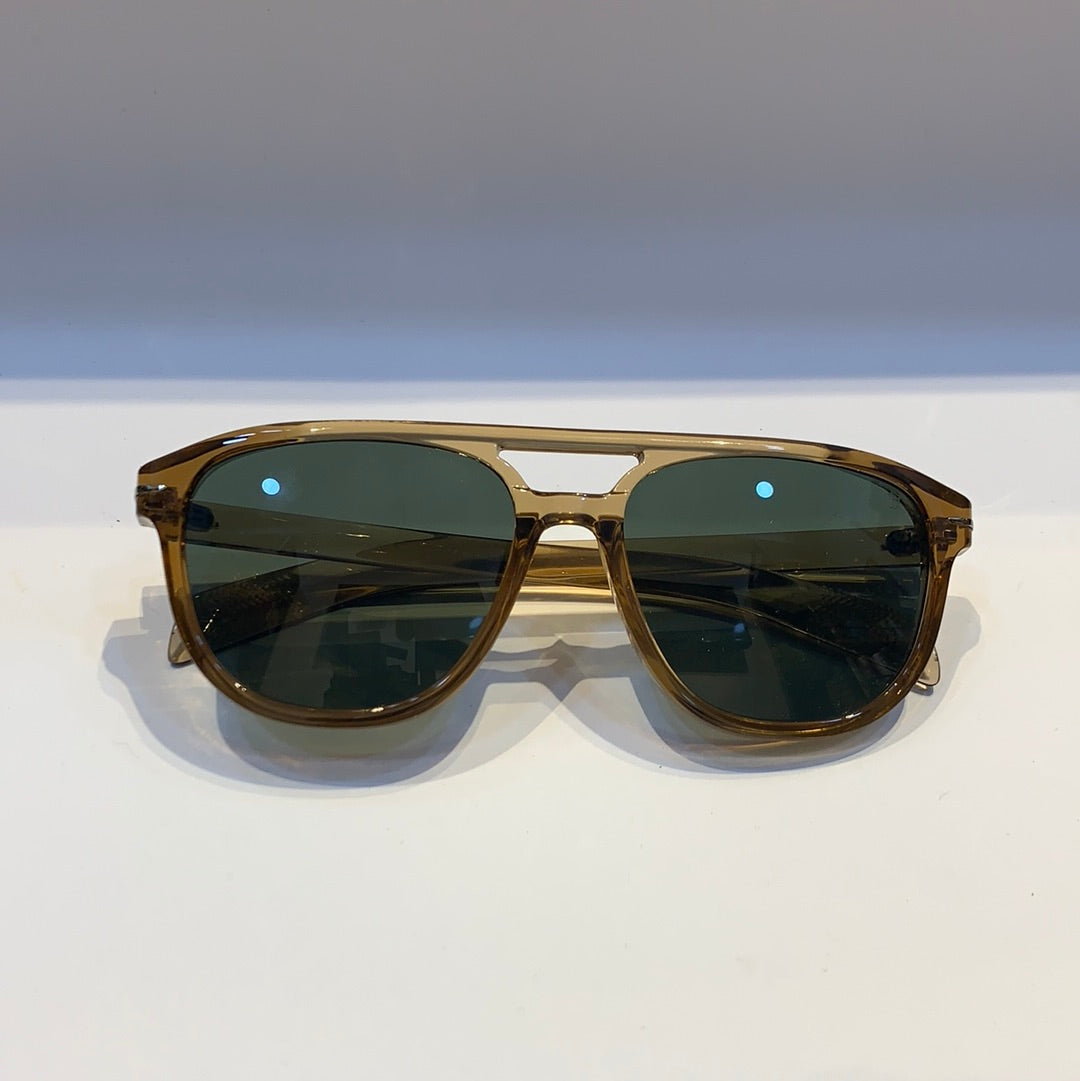 BD Transparent Brown Frame Green Shade Sunglass UM1880-6 55 18-143