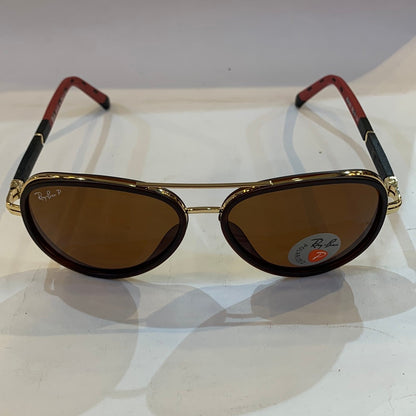 YAR RB Brown Frame Brown Shade Unisex Aviator Sunglass RB4202 58 16-138