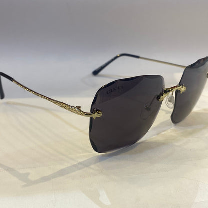 CUG Frameless Golden Black Stick Black Shade Sunglass 68108 59 18-141