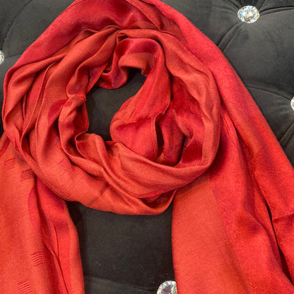 Cug Red Colour Cug Print Heavy Quality Muffler  9357