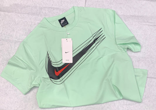 KIN Green Colour With Front Kin Print Lycra Fabric Tshirt 50145