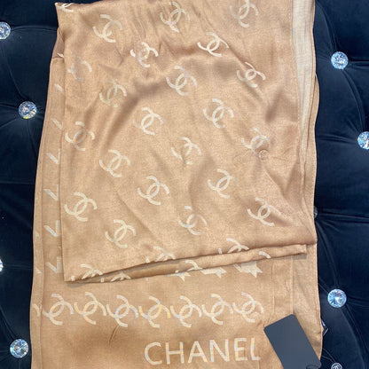 AHC CHA Gold Colour Cug Print Heavy Quality Muffler  9358