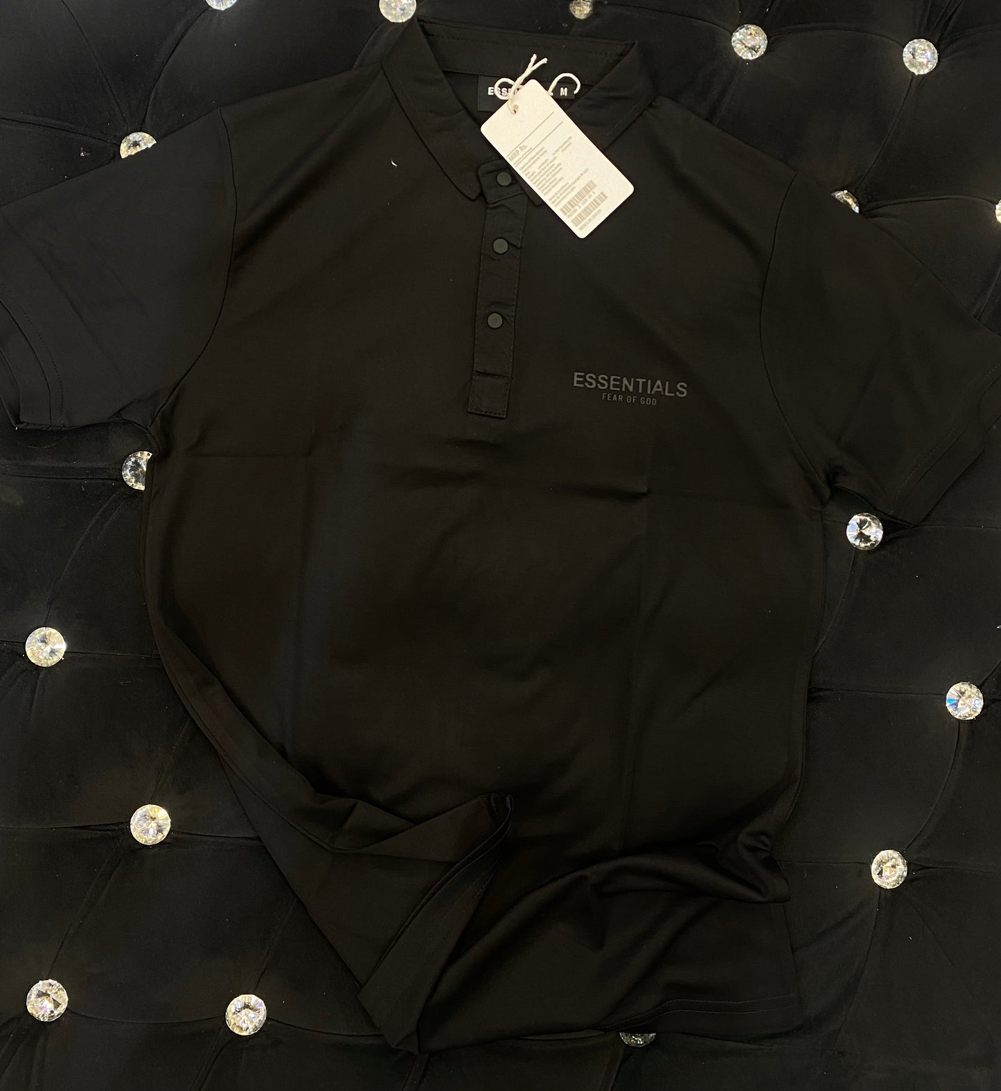SSE Black Colour With Logo Print Lycra Fabric Collar TShirt 64169