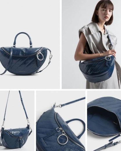 Blue Charles & Keith Cross Body Sling Bag