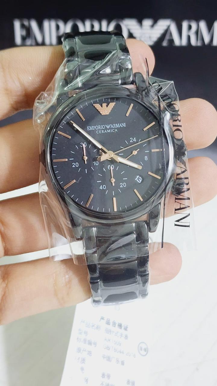 Mra Black Chain Black Dial Ceramica Premium Quality Man Watch