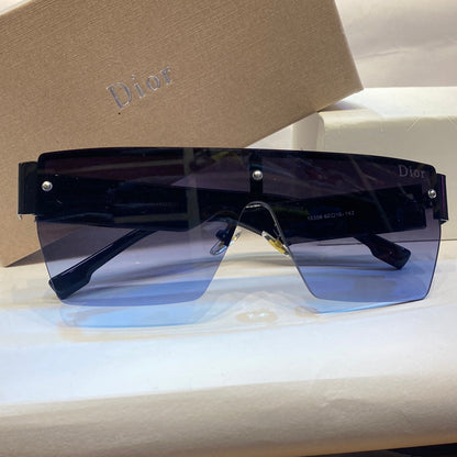 OID Glossy Black Frame Blue Shade Unisex Branded Sunglasses 10356 6016-142