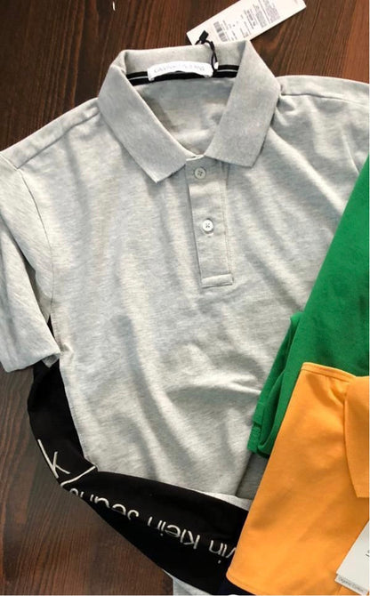 KC LAC Grey Colour With Side Embroidery Store Article Collar Tshirt 788505 03082023