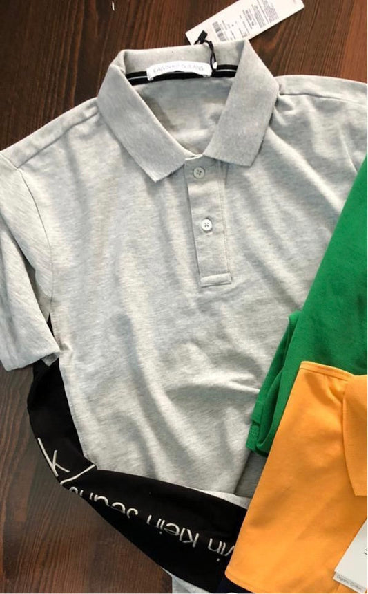 KC LAC Grey Colour With Side Embroidery Store Article Collar Tshirt 788505 03082023