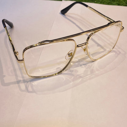 Gold Frame Printed Branded Luxury Sunglasses DT001 56 21-142
