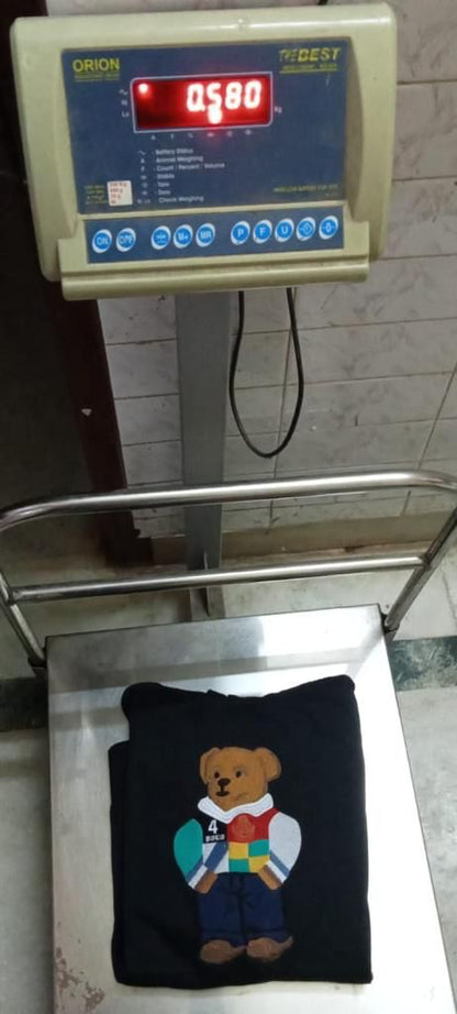 RL LOP POL Teal Colour Hoodie Teddy Bear Man Unisex  9152