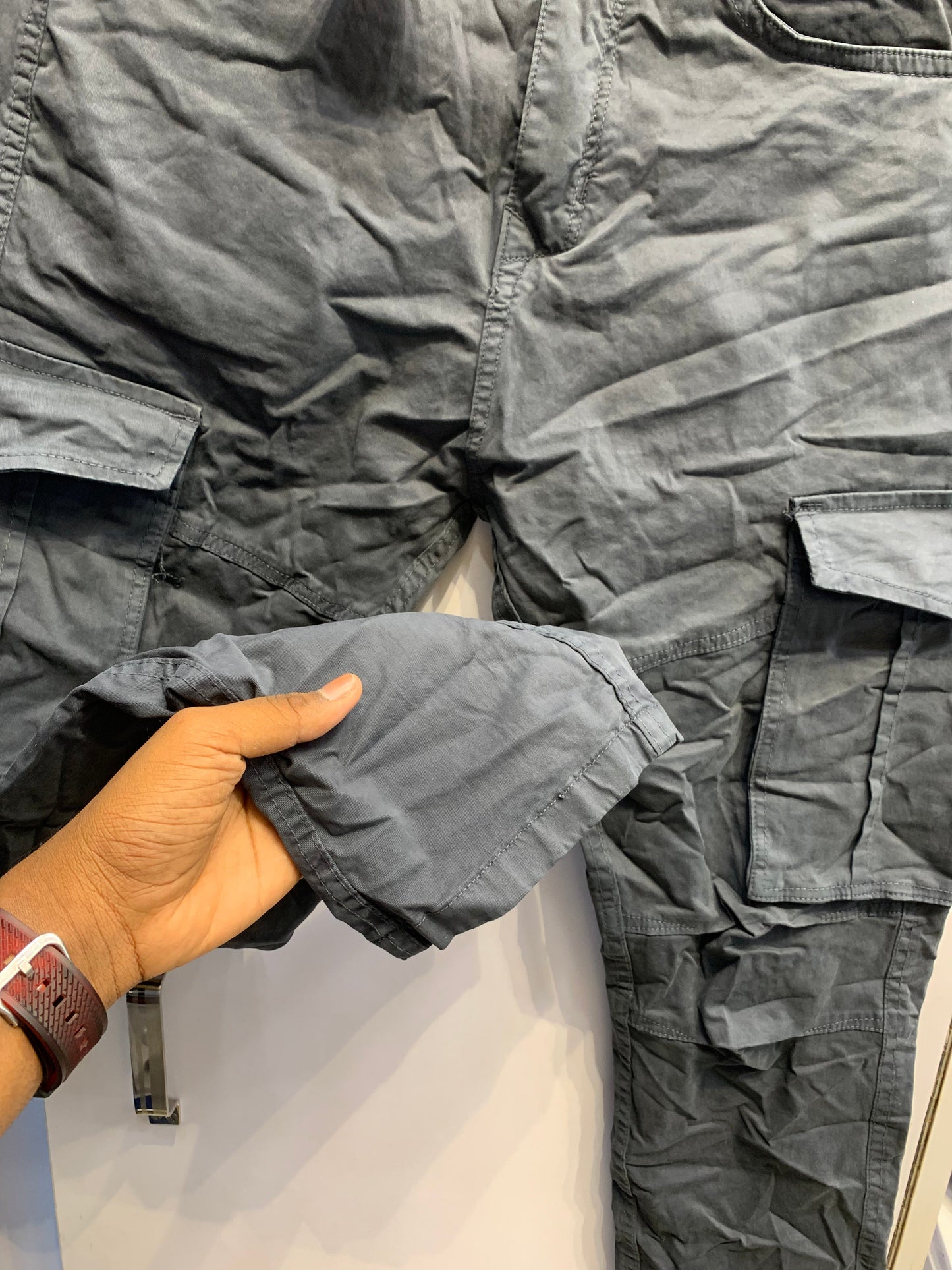 Blank Stitch Grey Colour With 6 Pocket Cargo 1105014