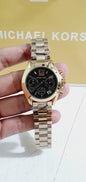 CIM Golden Chain Black Dial Ladies Watch