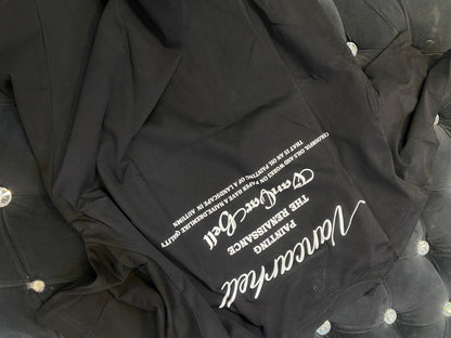 Black Colour With Vancarhell Front And Back Print Lycra Fabric Half Sleeve TShirt 298163