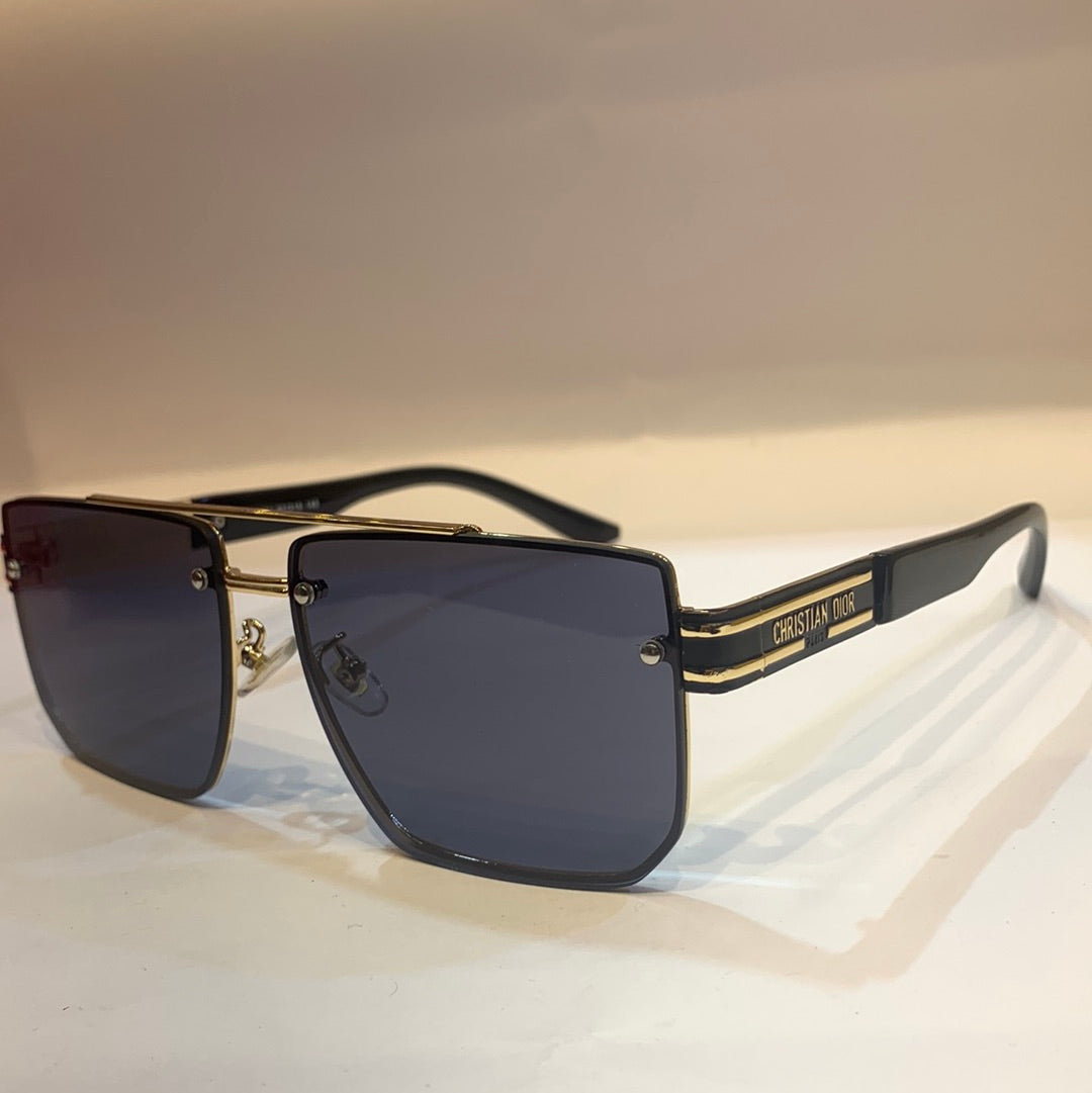 OID Gold Frame Black Shade Unisex Sunglass 10461 62 15 145