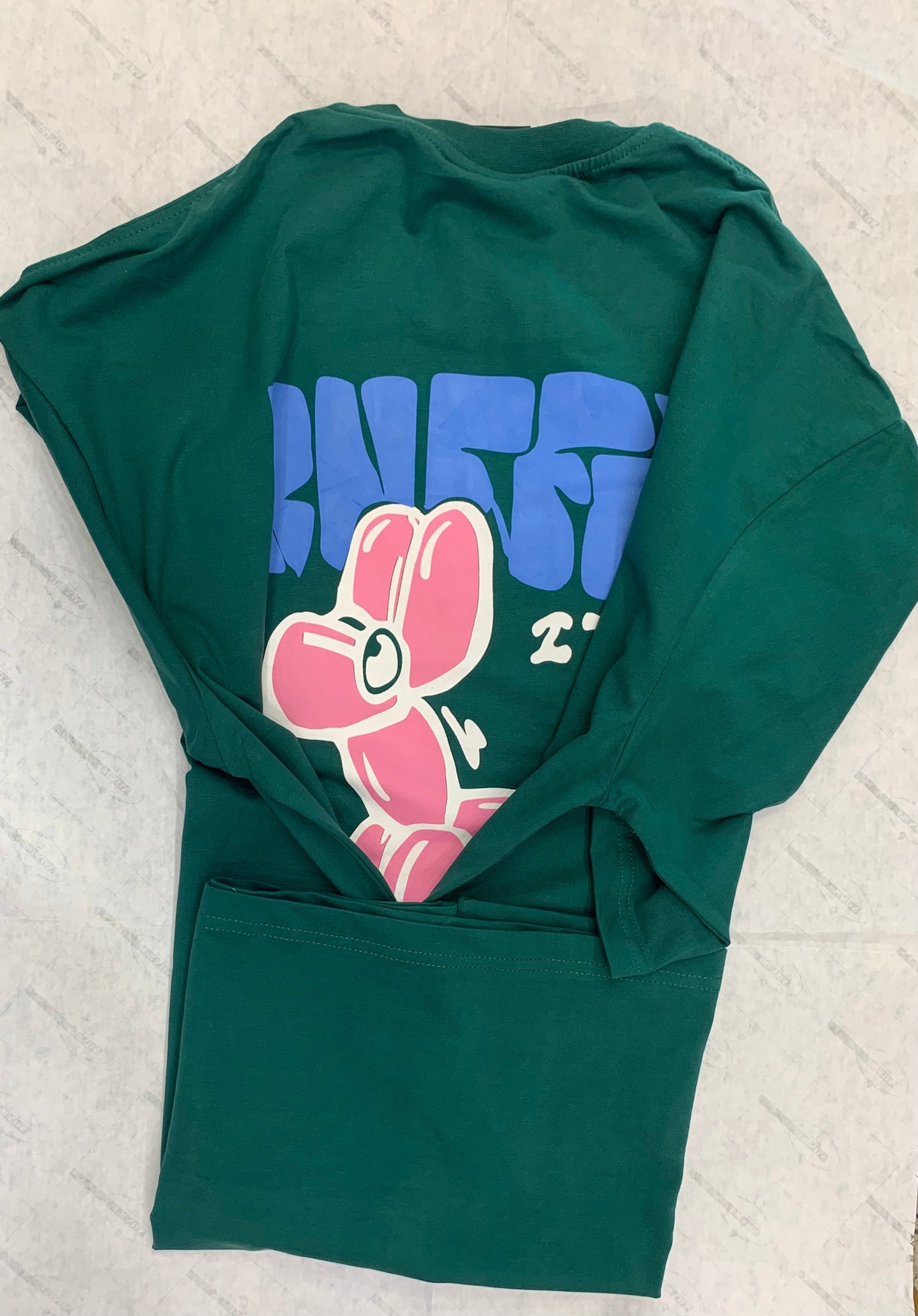 MH Green Color With Back Print Lycra Fabric Tshirt 780117