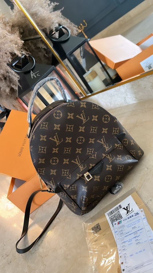 Uol Vl Brown Colour Monogram Print Backpack 1122