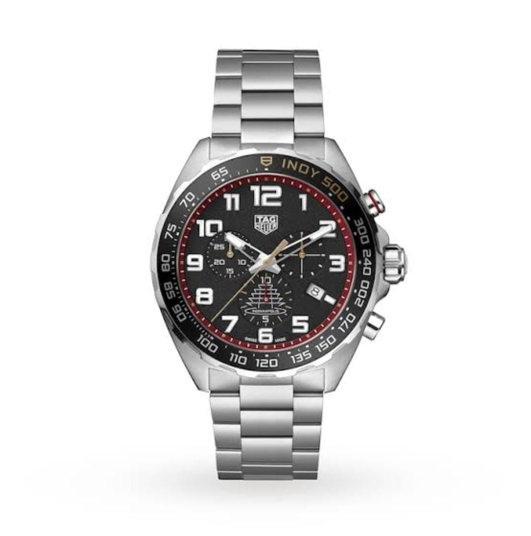 Gat Silver Chain Black Red Dial Heavy Machinery Men’s Watch 901264