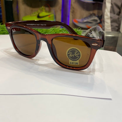 Matt Finish Brown Frame Brown Shades Sunglass 2145