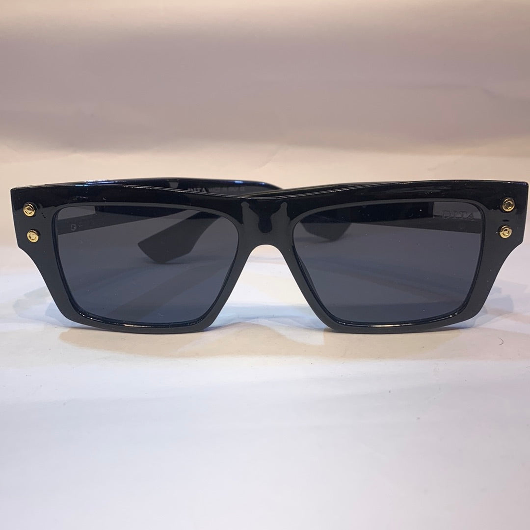 TID Black Frame Black Shade Unisex Branded Sunglasses Italy