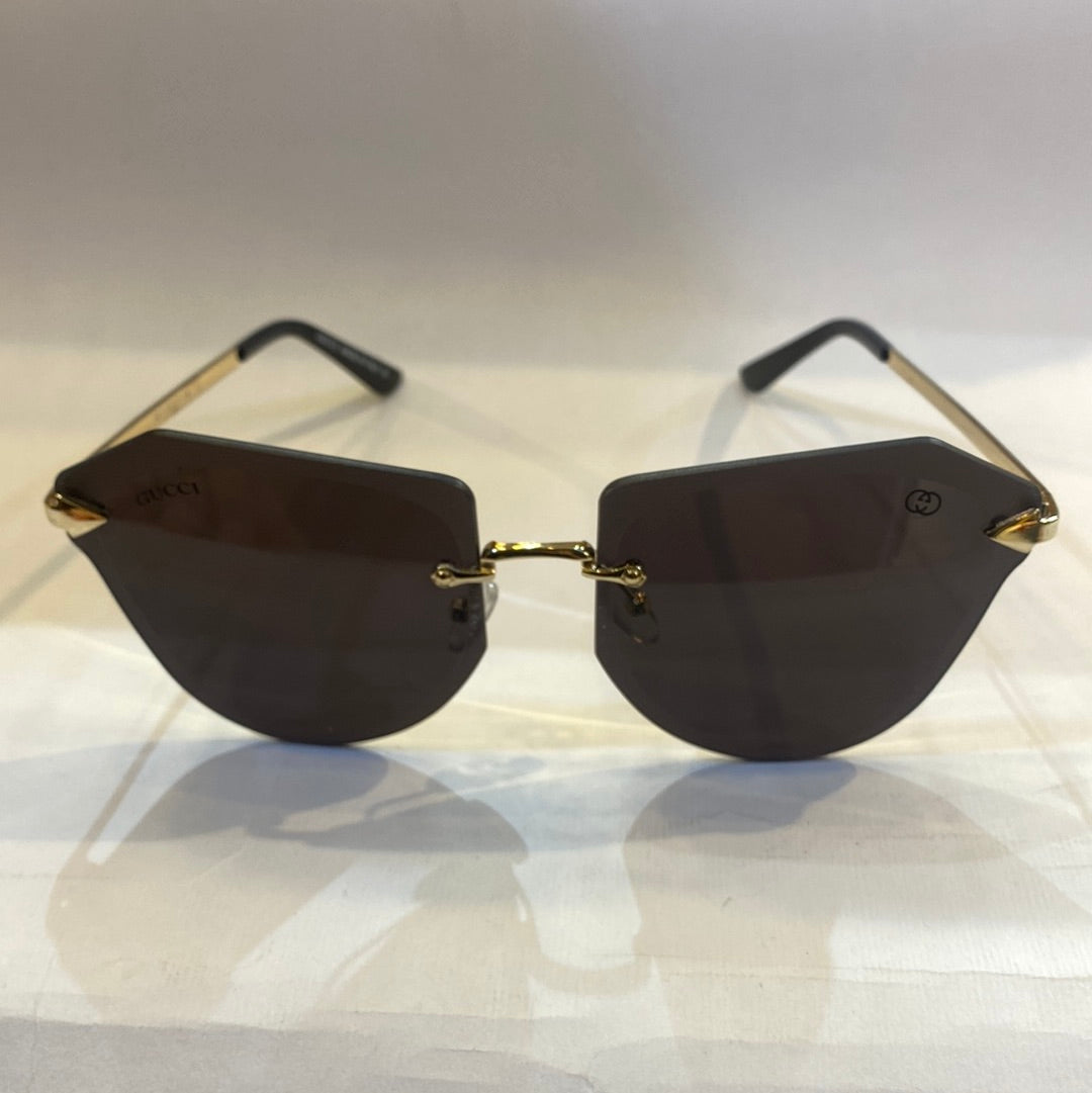 CUG Frameless Golden Stick Black Shade Sunglass 6872 63 17-145