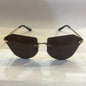 CUG Frameless Golden Stick Black Shade Sunglass 6872 63 17-145
