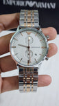 Copper Silver Chain White Dial Men’s watch