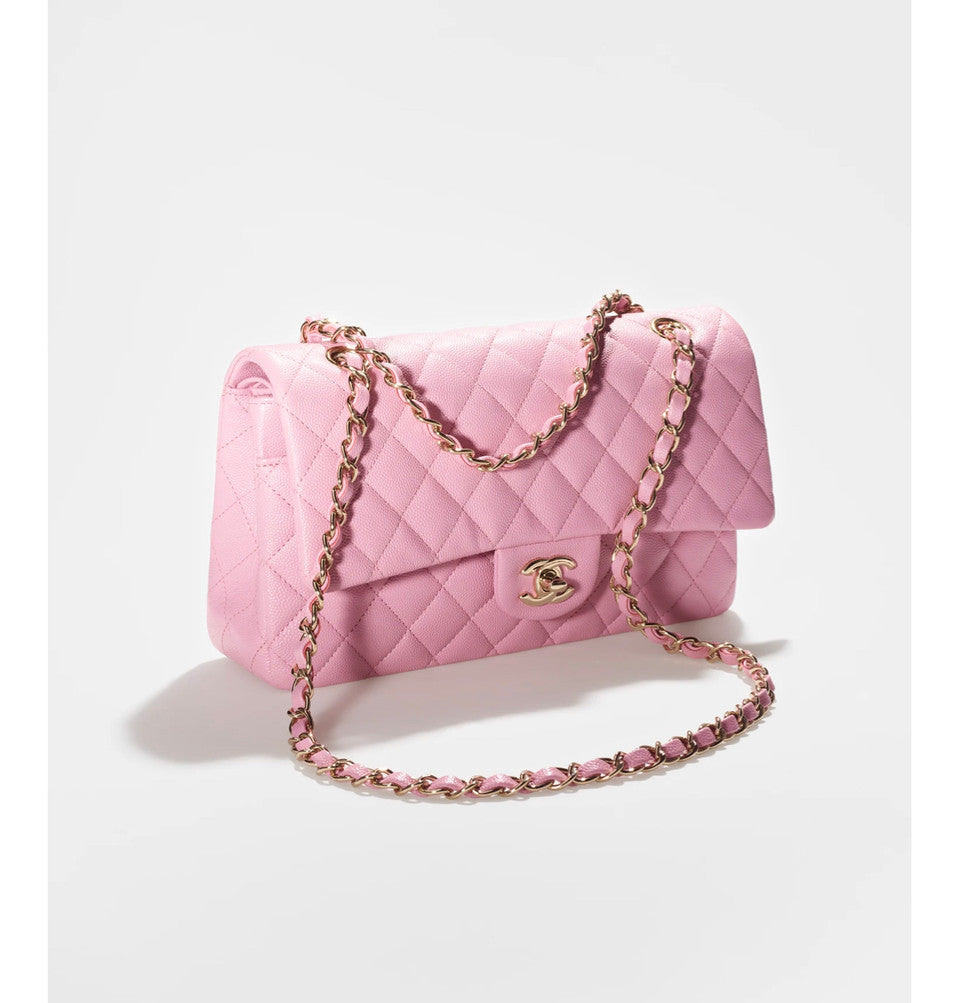 AHC Multi Classic Medium Double Flap Black Caviar