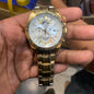 IDE Gold Chain White Gold Dial Heavy Japanese Machinery Men’s Watch 403000