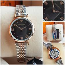 Mra Silver Copper Chain Black Dial Ladies Watch 400385