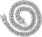 Heavy Sliver Chain With Diamond Studded Cuban Chain 49311