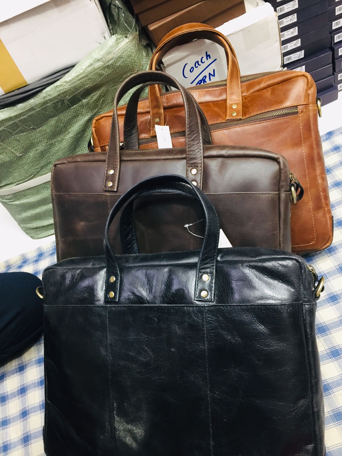 SOF FOS Genuine Leather Premium Quality Unisex Laptop Bag 77002