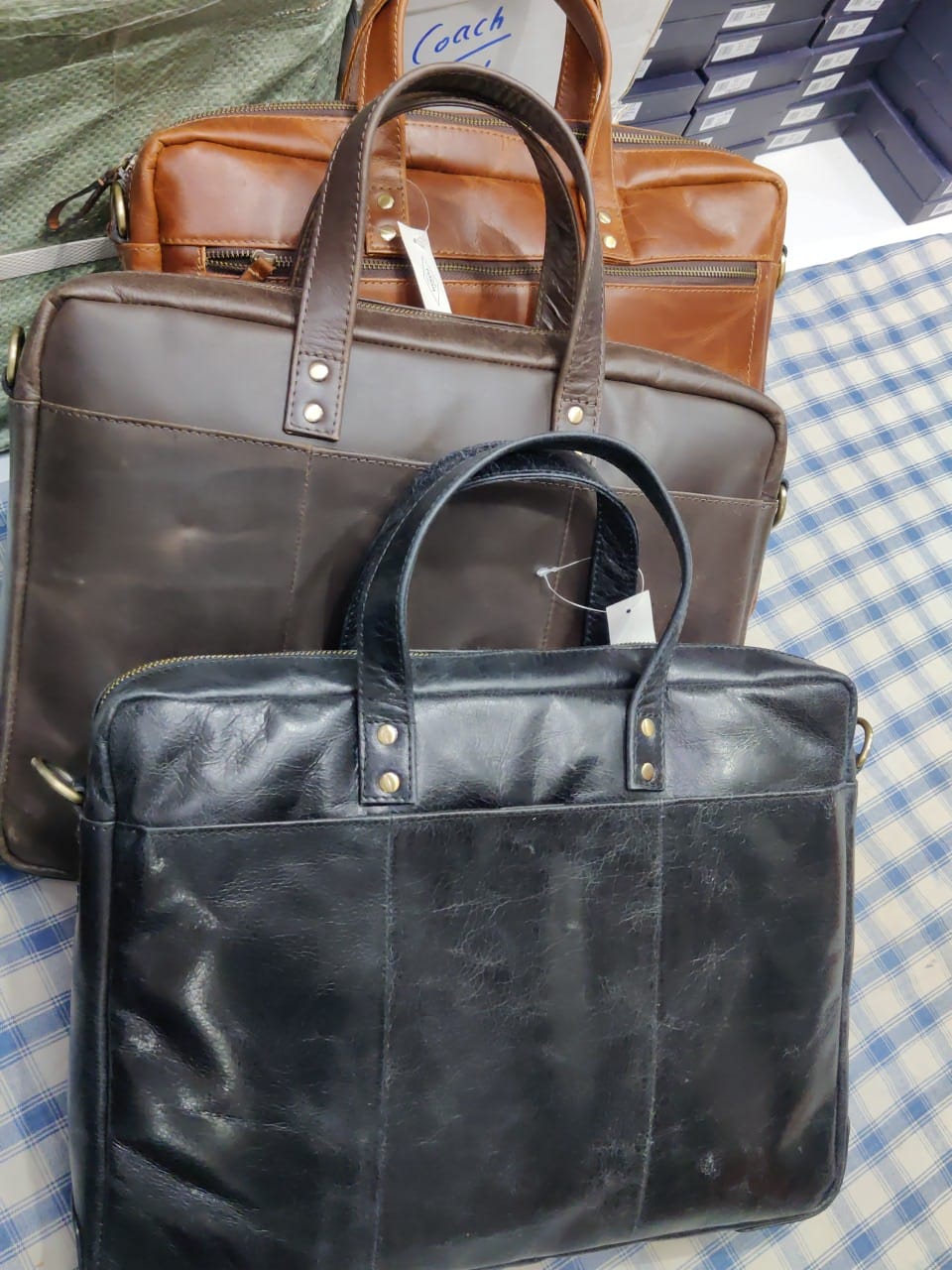 SOF FOS Genuine Leather Premium Quality Unisex Laptop Bag 77002