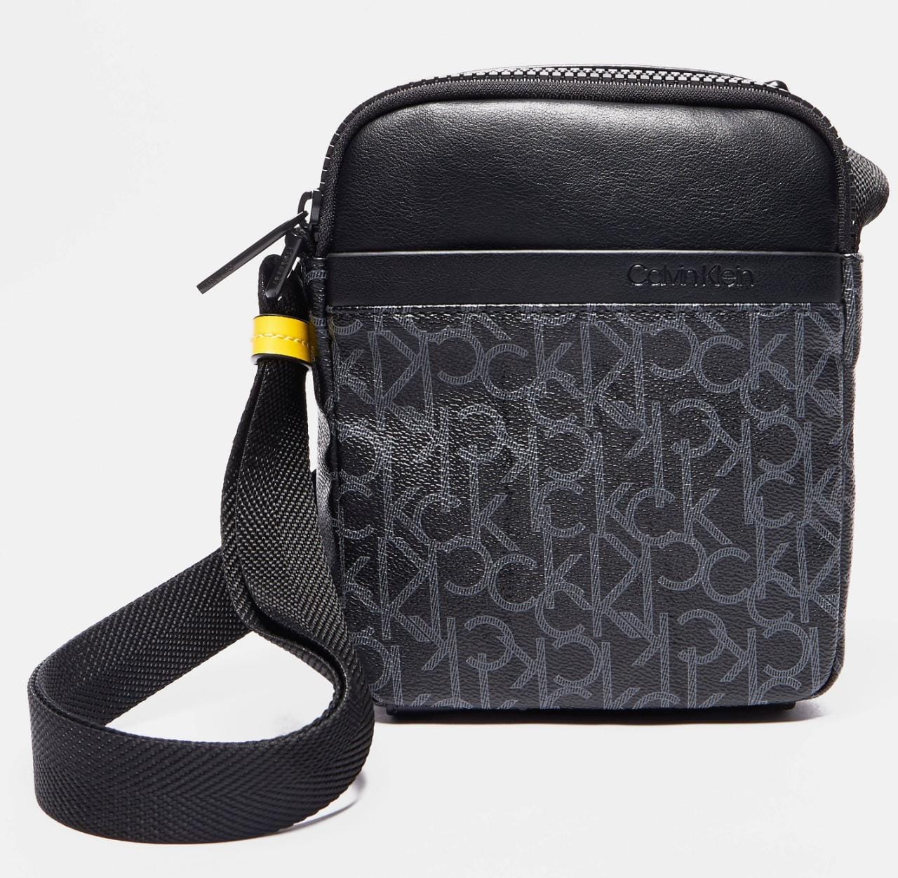 Lac Elk Kc Print Leather Men Sling Bag 96502